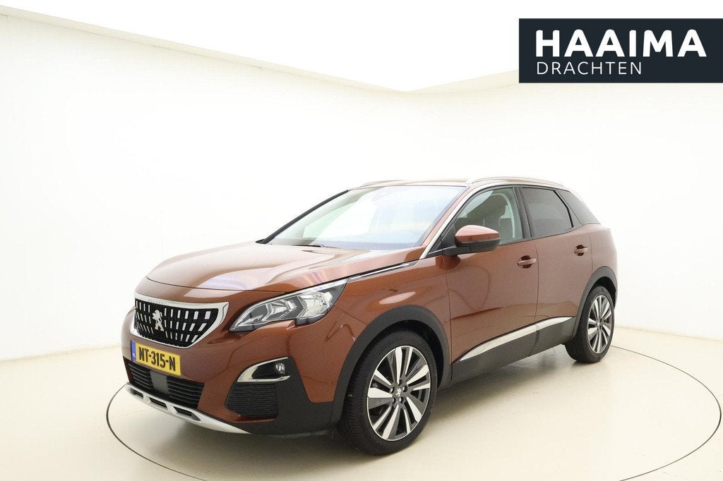 Peugeot 3008 1.2T Première | Navigatie | Afneembare trekhaa, Gebruikt, Euro 6, Bruin, Leder en Stof