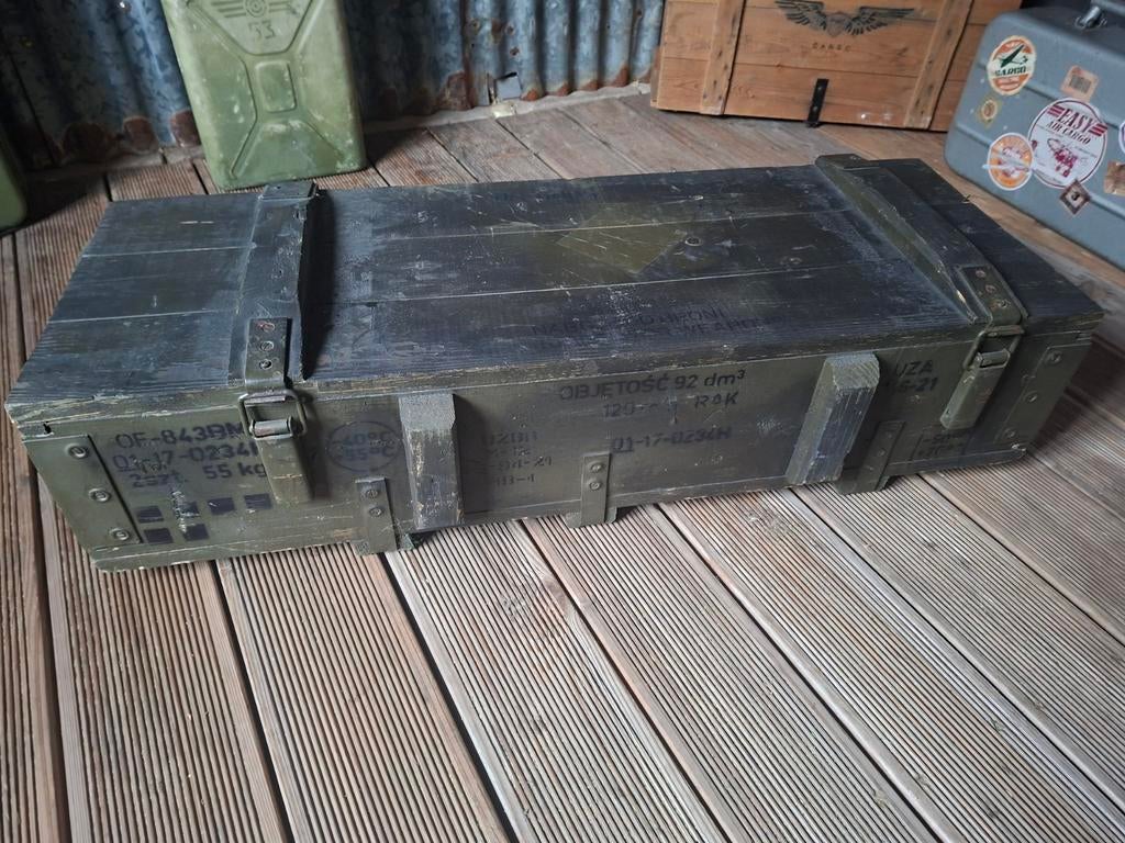 Oude legerkist, Huis en Inrichting, Woonaccessoires | Kisten, Ophalen, Minder dan 50 cm
