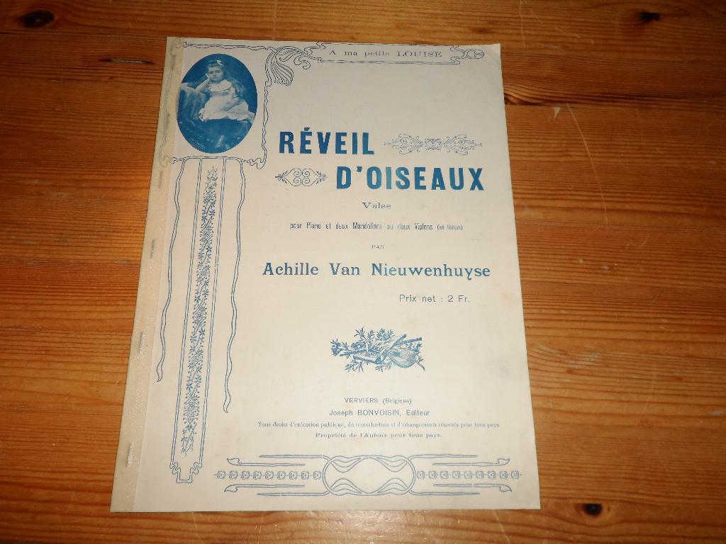 Reveil d'oiseaux - a. Van nieuwenhuyse, Gebruikt, Ophalen of Verzenden, Banjo of Mandoline, Artiest of Componist