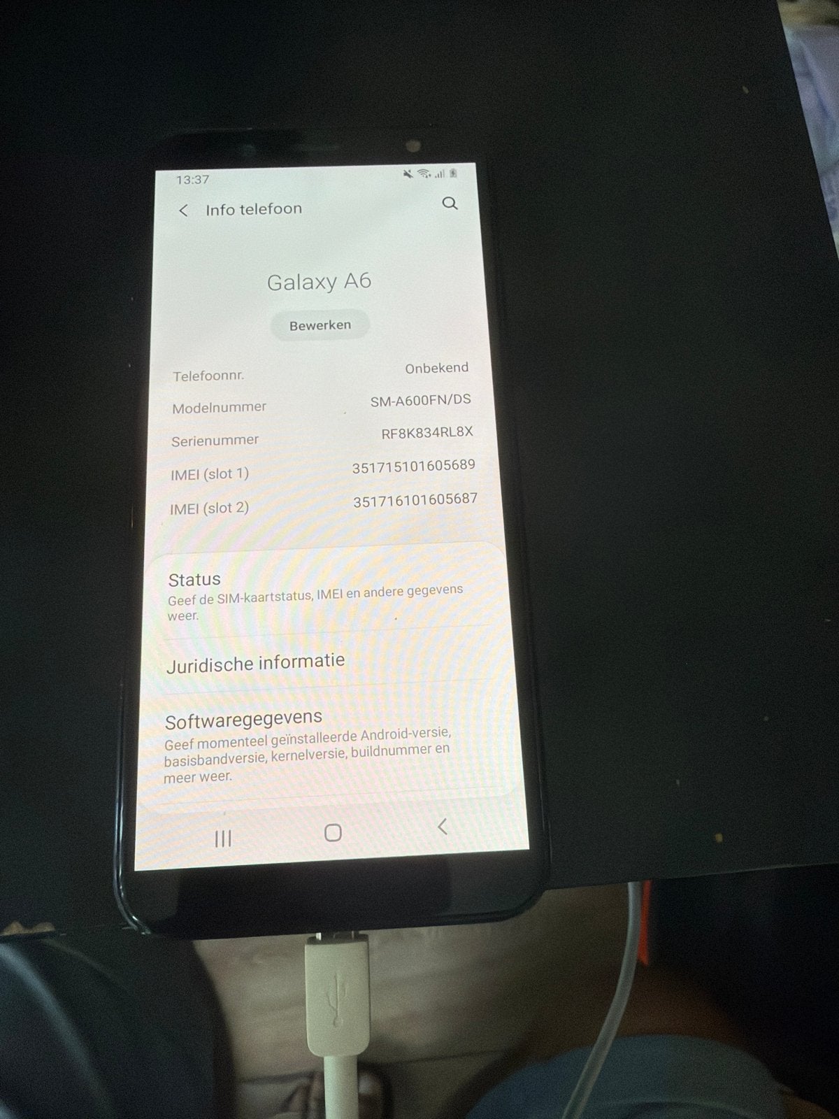 Samsung Galaxy A6 (2018) SM-A600FN/DS - Zwart, Gebruikt, Zwart, Touchscreen, Ophalen of Verzenden