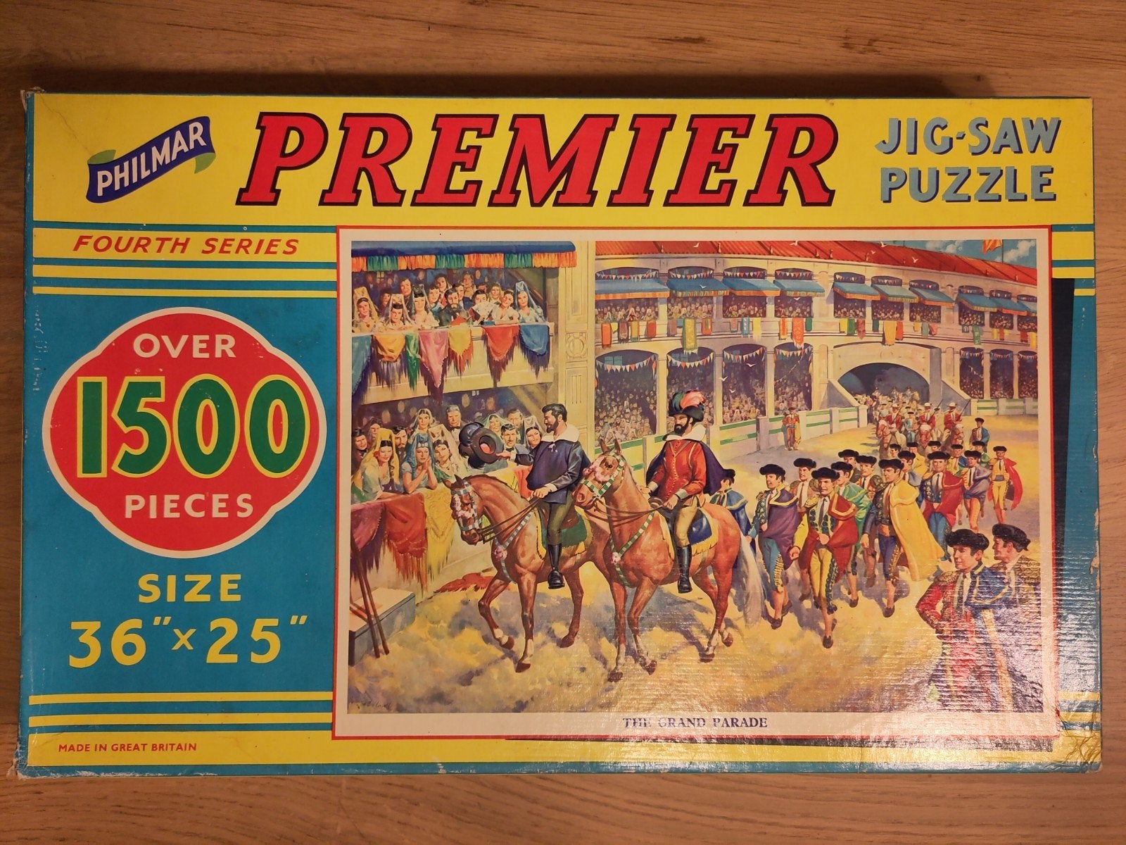 Vintage Philmar Premier Legpuzzel 'The Grand Parade', Ophalen of Verzenden, Meer dan 1500 stukjes, Gebruikt, Legpuzzel