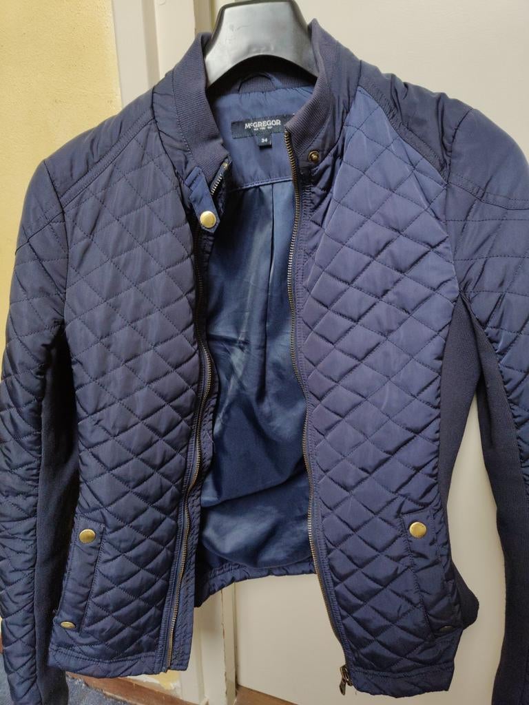 McGregor doorgestikte jas dames maat 34 (XS), McGregor, Blauw, Ophalen of Verzenden, Zo goed als nieuw
