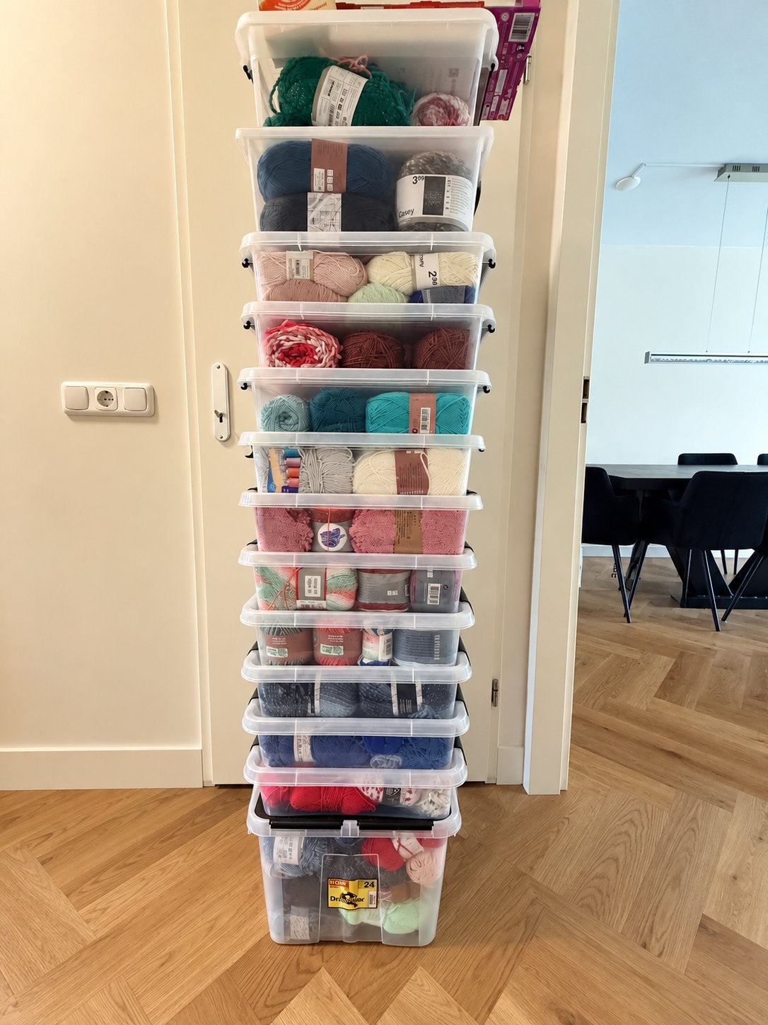 Grote collectie wol en garen in diverse kleuren en soorten, Ophalen, Zo goed als nieuw, Breien of Haken, Wol of Garen