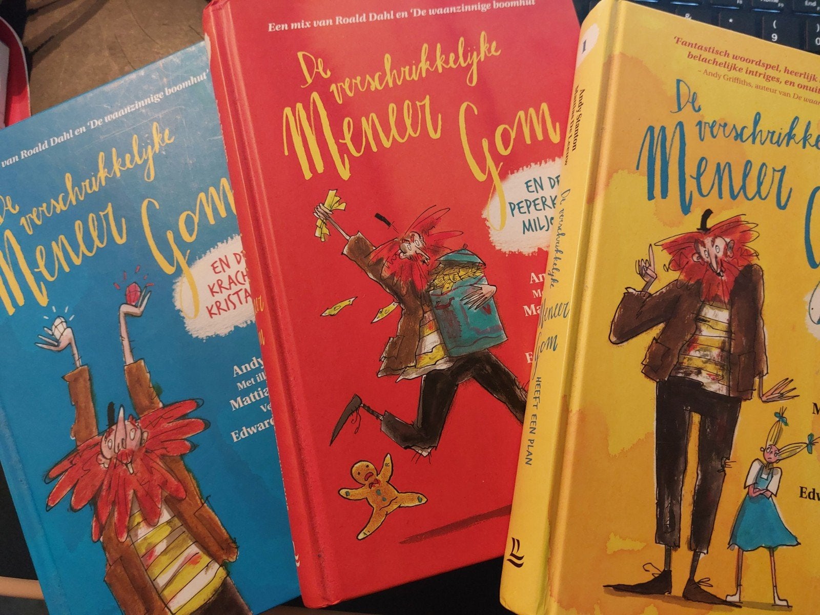 De Verschrikkelijke Meneer Gom - 3 boeken, Boeken, Ophalen of Verzenden, Gelezen, Andy Stanton, Fictie