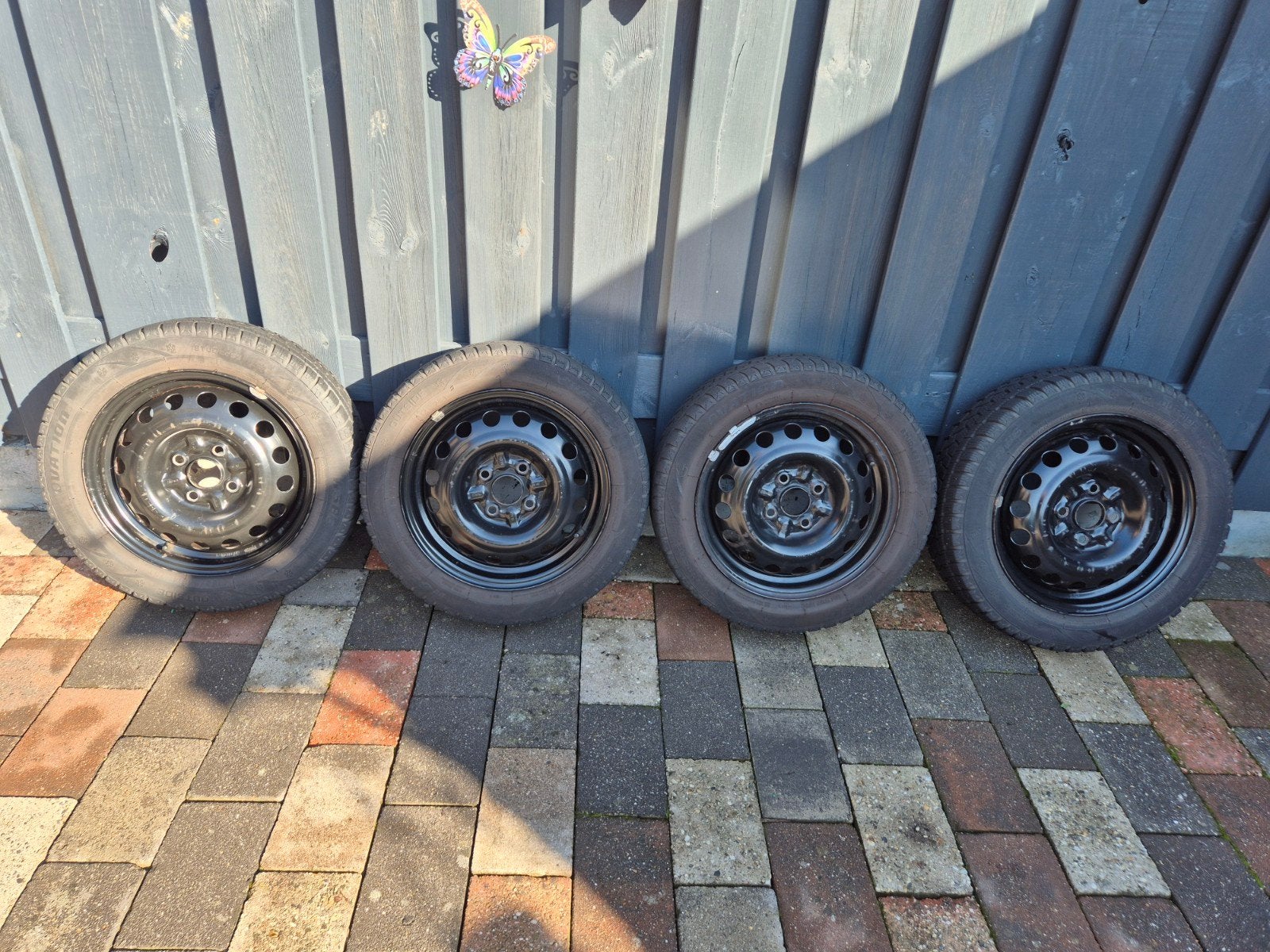 winterbanden op velg 14 inch, Ophalen, 14 inch, 155 mm, Banden en Velgen