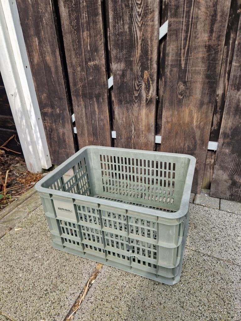 Basil fietskrat voorop - Groen, Ophalen, Gebruikt, Fietskrat