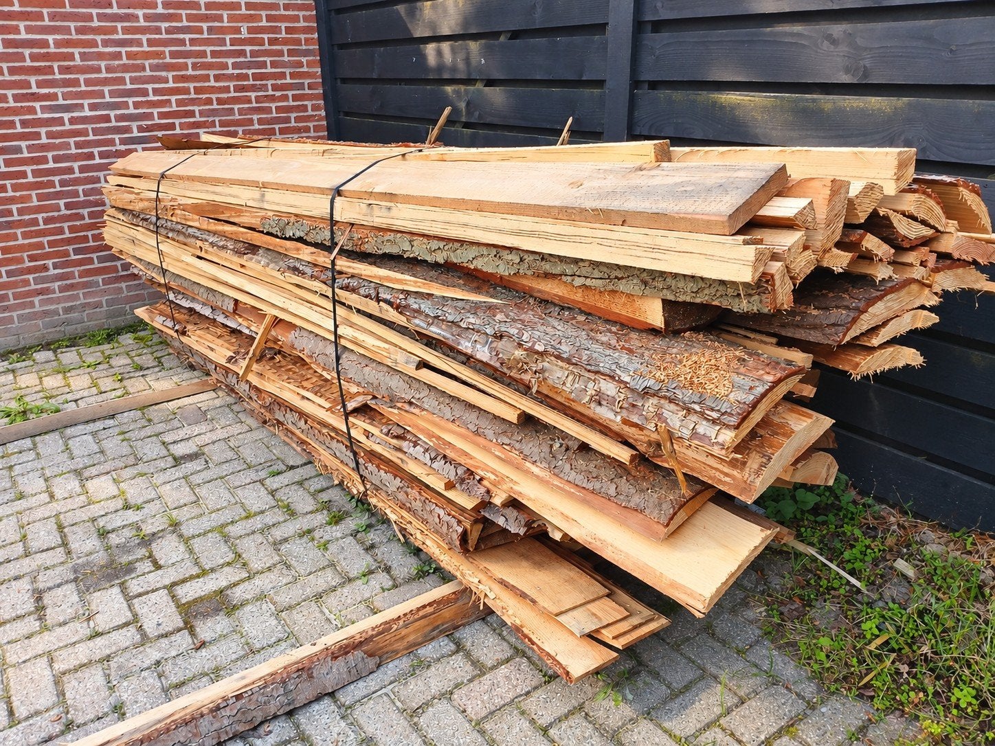 bundels brandhout, Tuin en Terras, Ophalen