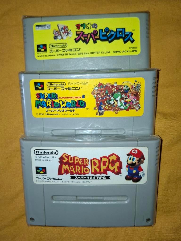 Super Famicom Japanse games - Mario's, Spelcomputers en Games, Games | Nintendo Super NES, Gebruikt, 1 speler, Ophalen of Verzenden