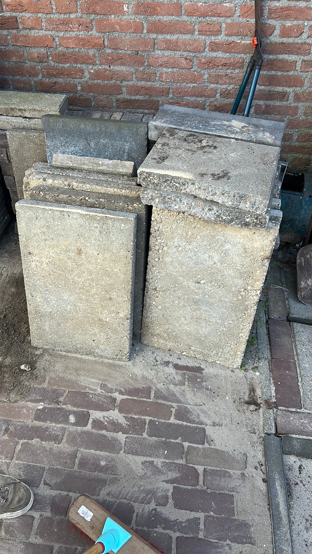 11x grote tegel (40x60cm), Ophalen, Zo goed als nieuw, Beton, Terrastegels