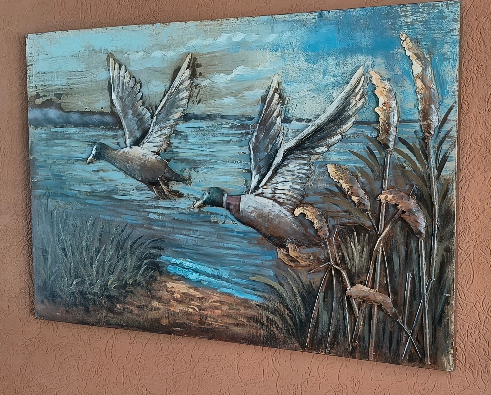 Metalen schilderij, Antiek en Kunst, Ophalen