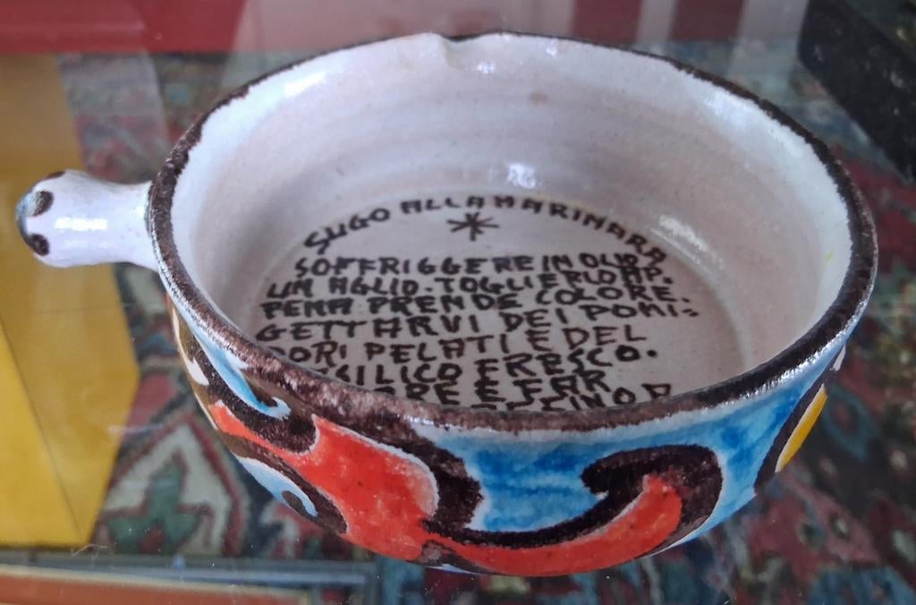 Zeldzame kom met recept disimone italy jaren 50/60, Antiek en Kunst, Antiek | Keramiek en Aardewerk, Ophalen of Verzenden