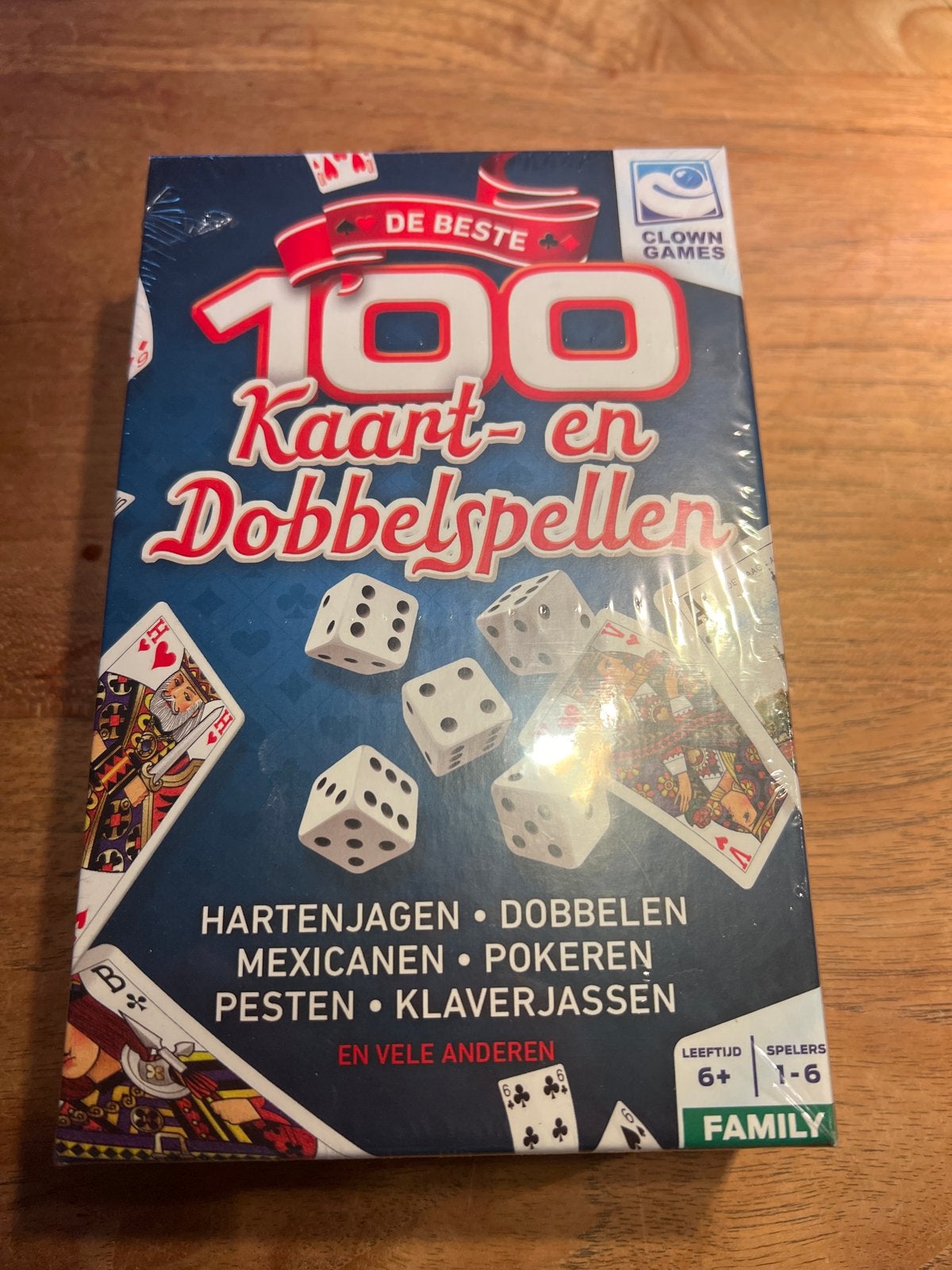 De Beste 100 Kaart- en Dobbelspellen - Clown Games, Hobby en Vrije tijd, Een of twee spelers, Ophalen of Verzenden, Nieuw