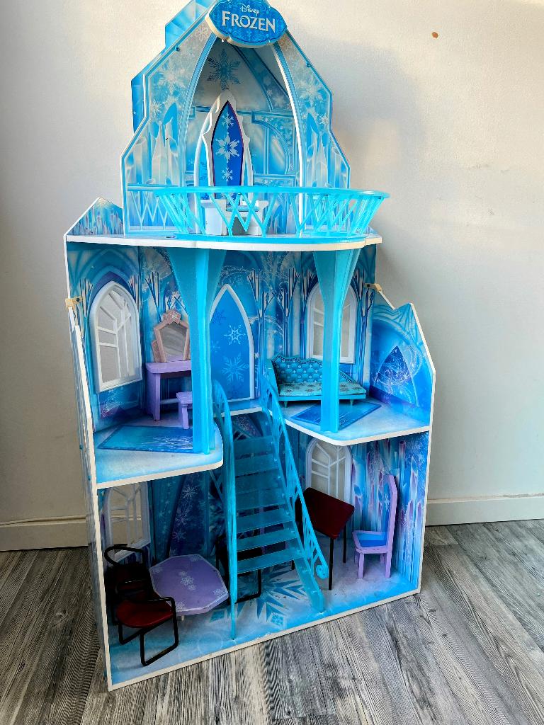 Disney Frozen IJskasteel Poppenhuis - hout (122cm hoog), Ophalen, Gebruikt, Poppenhuis