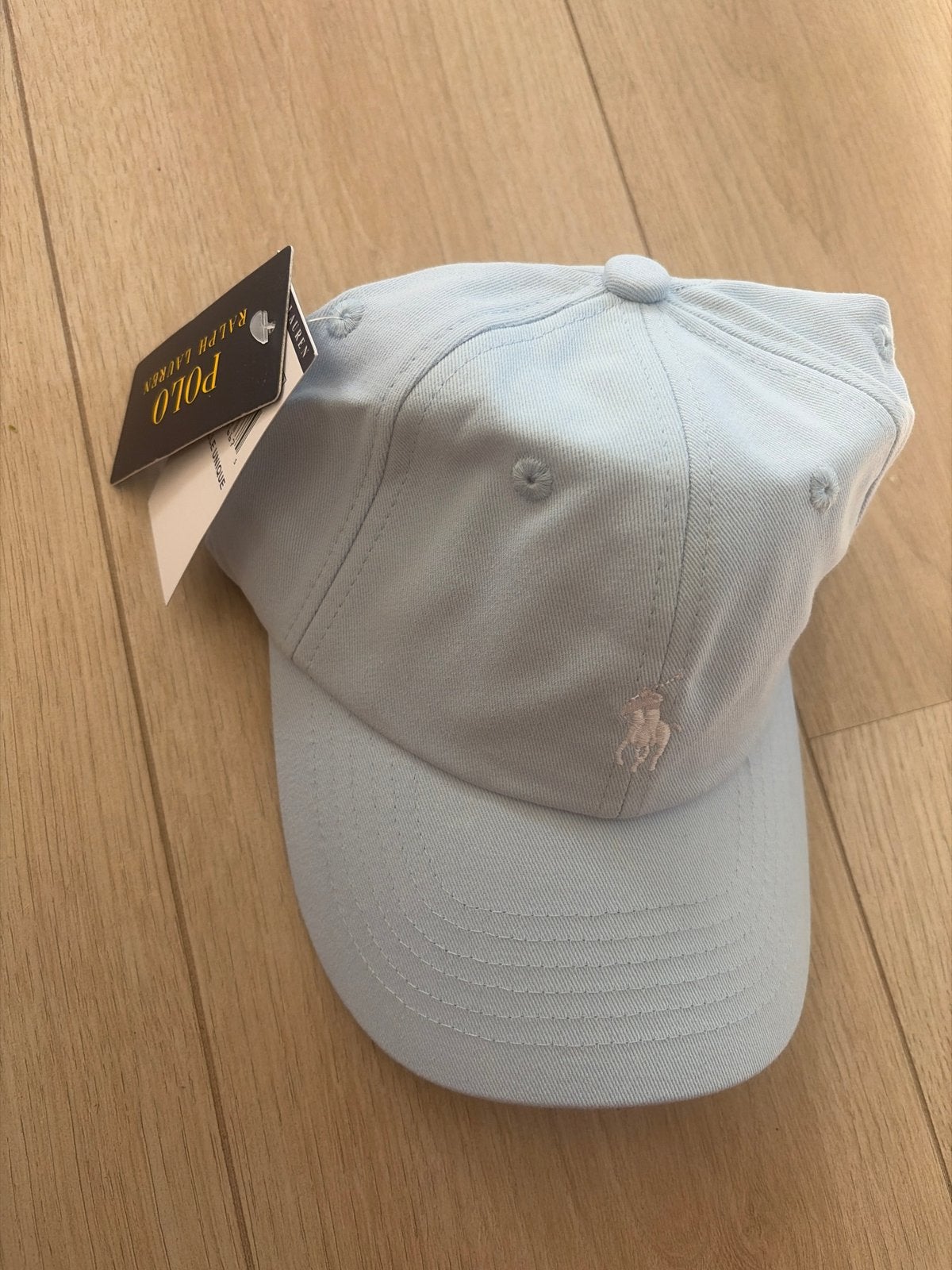 Polo Ralph Lauren pet - Lichtblauw met logo, Verzenden, Nieuw, One size fits all, Pet