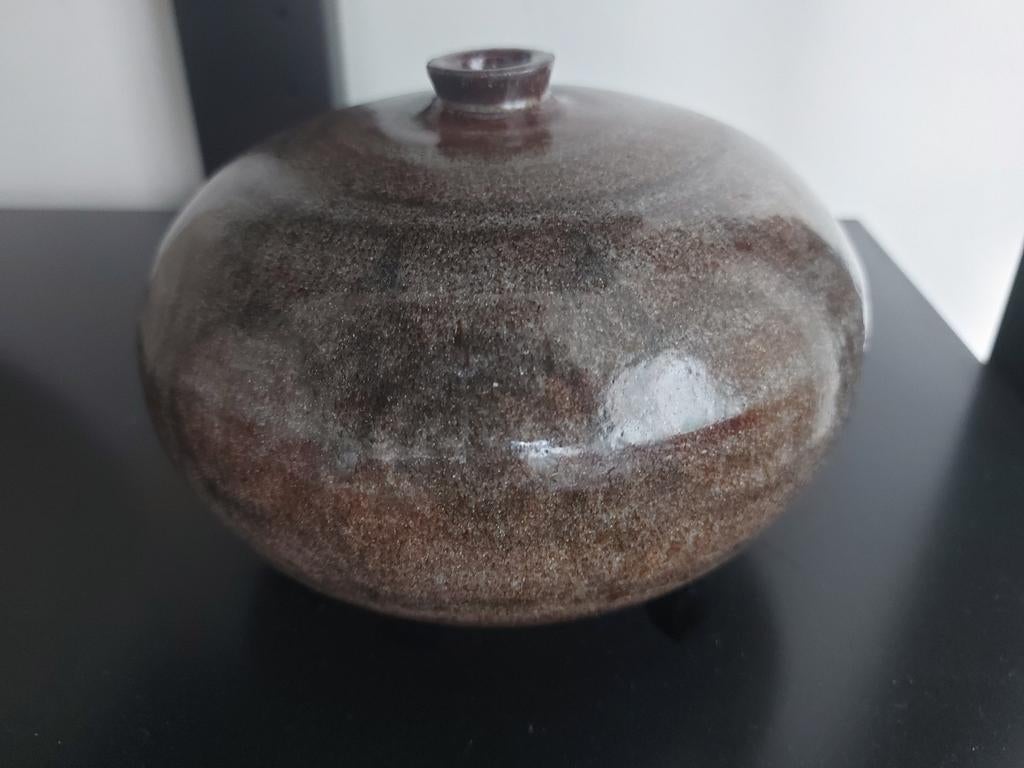 Vaas pottenbakkerij de Vuurvogel Milsbeek, Antiek en Kunst, Antiek | Keramiek en Aardewerk, Ophalen of Verzenden