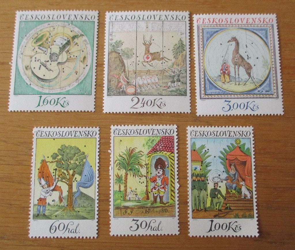 Tsjechoslowakije, serie kunstzinnige Schietschijven, 1974, Verzenden, Overige landen, Postfris
