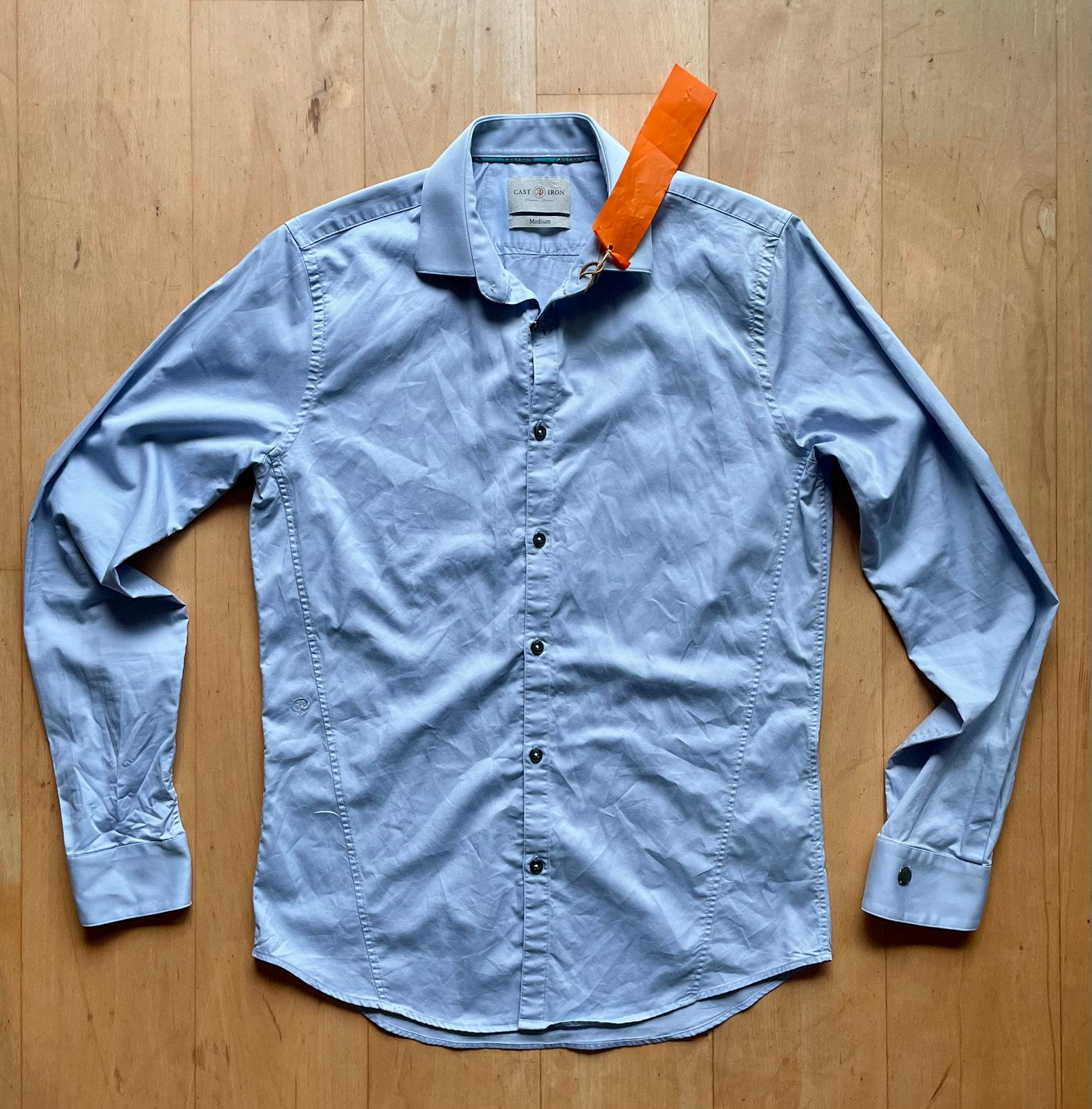 Cast Iron design kwaliteit overhemd shirt M blauw, Ophalen of Verzenden, Blauw, Halswijdte 39/40 (M)