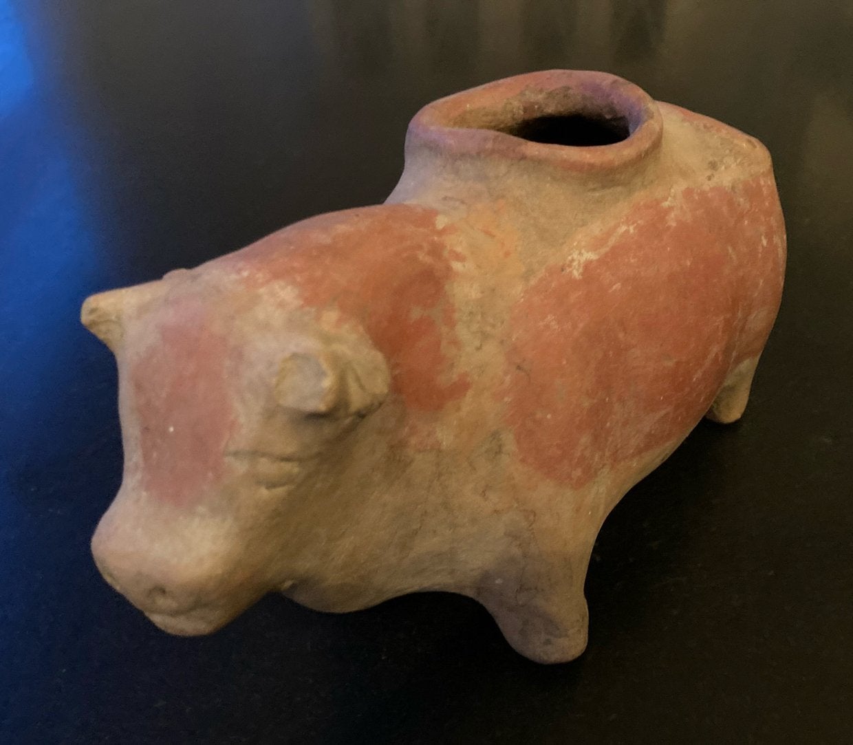 Oud aardewerk beeldje uit Peru - de Torito de Pucará, Ophalen of Verzenden