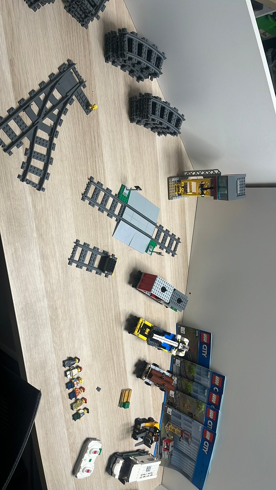 Lego partij treinen 3 stuks veel rails 60198- 60051-7939, Lego, Ophalen of Verzenden, City, Gebruikt