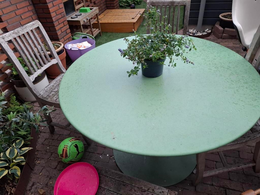Leuke Fatboy formitable tuintafel, Tuin en Terras, Ophalen of Verzenden, Zo goed als nieuw, Rond, Metaal