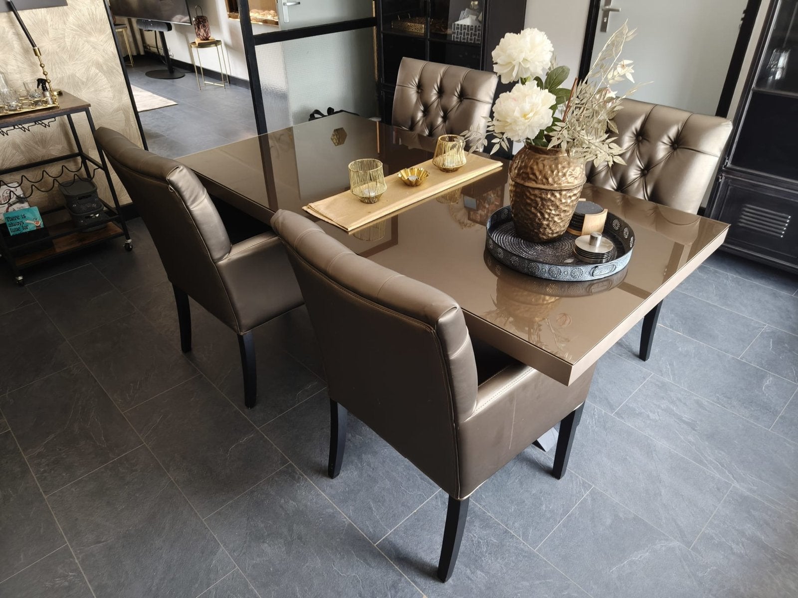 Erik Kuster Eethoek Set - Luxe Uitstraling voor 4 Personen, Huis en Inrichting, Ophalen, Zo goed als nieuw, 4 tot 6 stoelen