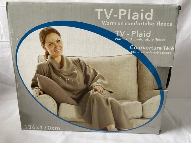 Nr.291: TV Plaid, fleece deken., Fleecedeken, Zo goed als nieuw, 136 cm, Fleece