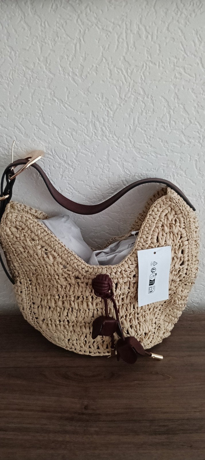 Nieuwe H&M Stro Tas - Perfect voor de zomer!, Ophalen of Verzenden, Nieuw, Overige kleuren, Schoudertasje