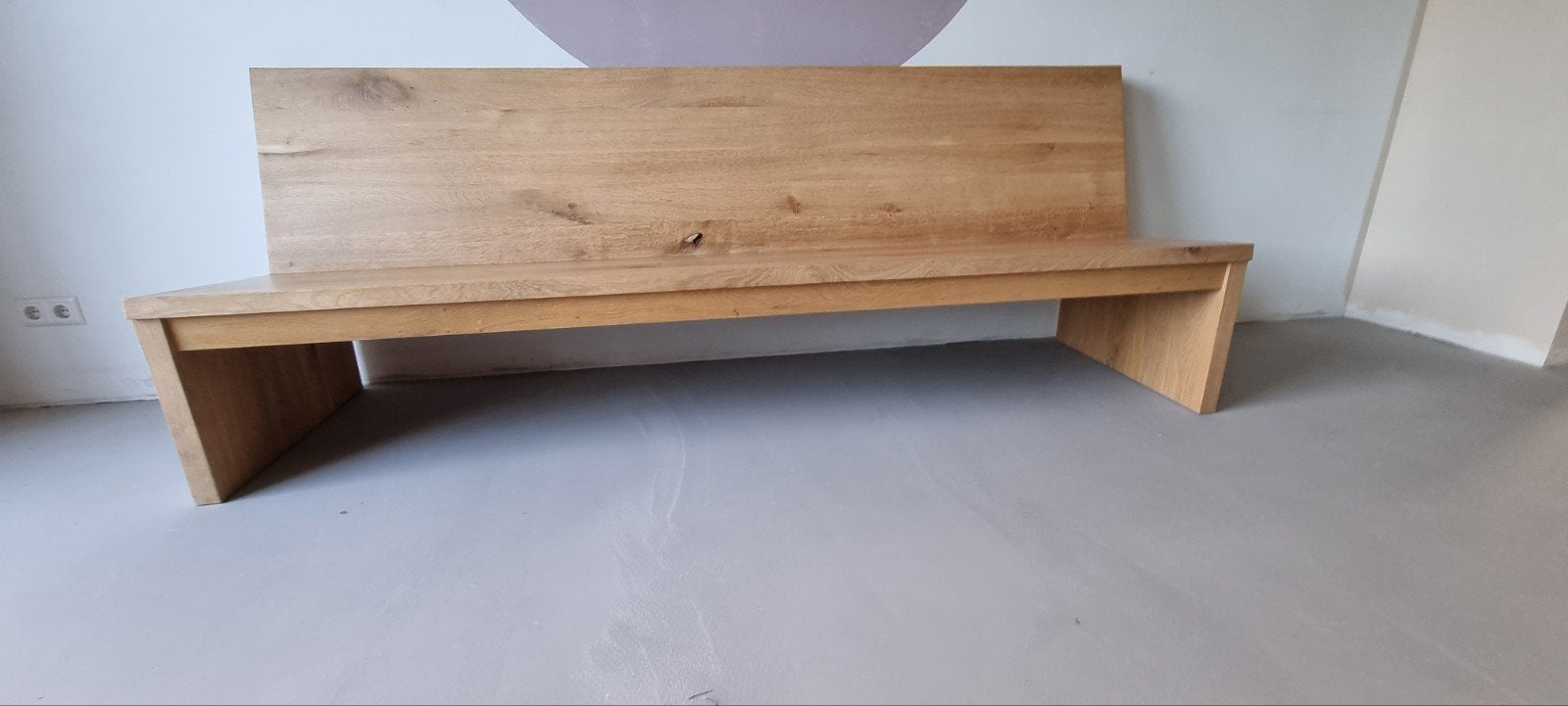 Eikenhouten Zitbank voor Eettafel, Ophalen, Minder dan 75 cm, Driepersoons, Zo goed als nieuw