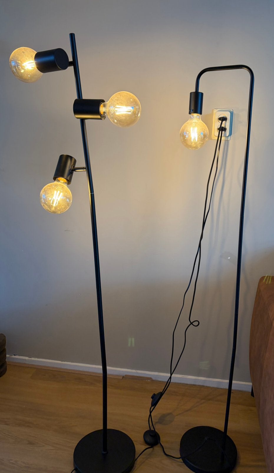Staand lampen zwart, Ophalen, Zo goed als nieuw