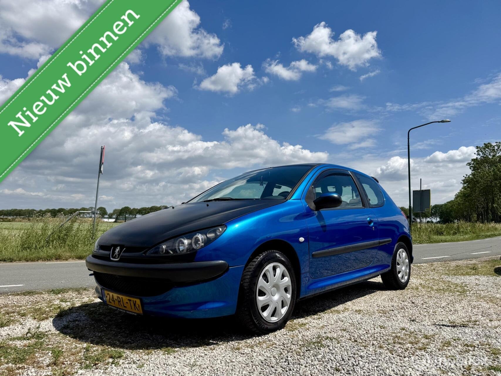 Peugeot 206 1.4 Air-line 2, BJ 2005, Leer, APK, Zuinige Auto, Auto's, Peugeot, Voorwielaandrijving, 31 €/maand, 4 cilinders, Blauw
