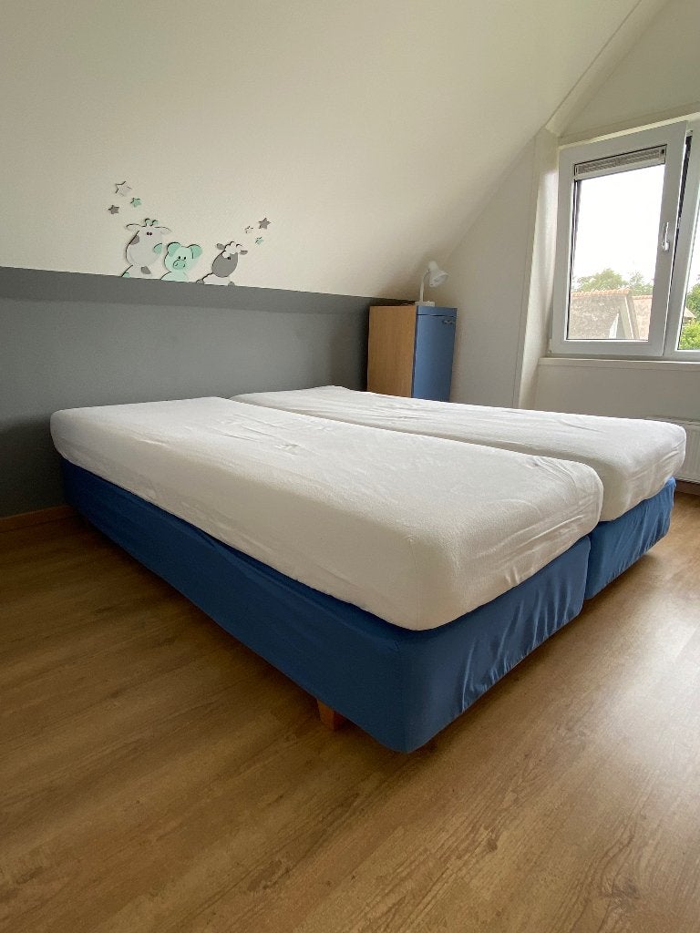 Boxspring 2 stuks 80x200cm totaal 160x200 cm, Ophalen, Gebruikt, Eenpersoons, 80 cm