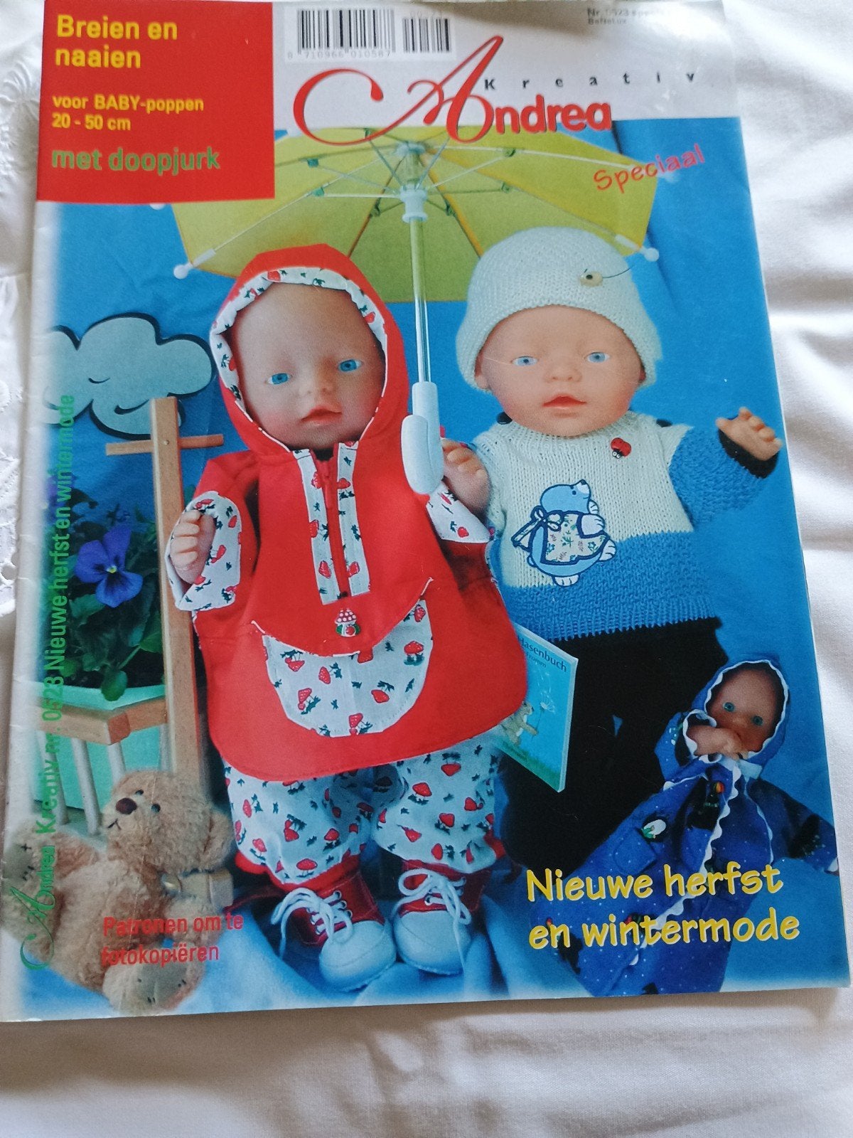 Andrea poppenkleding patronen ( nr. 8), Ophalen of Verzenden, Pop