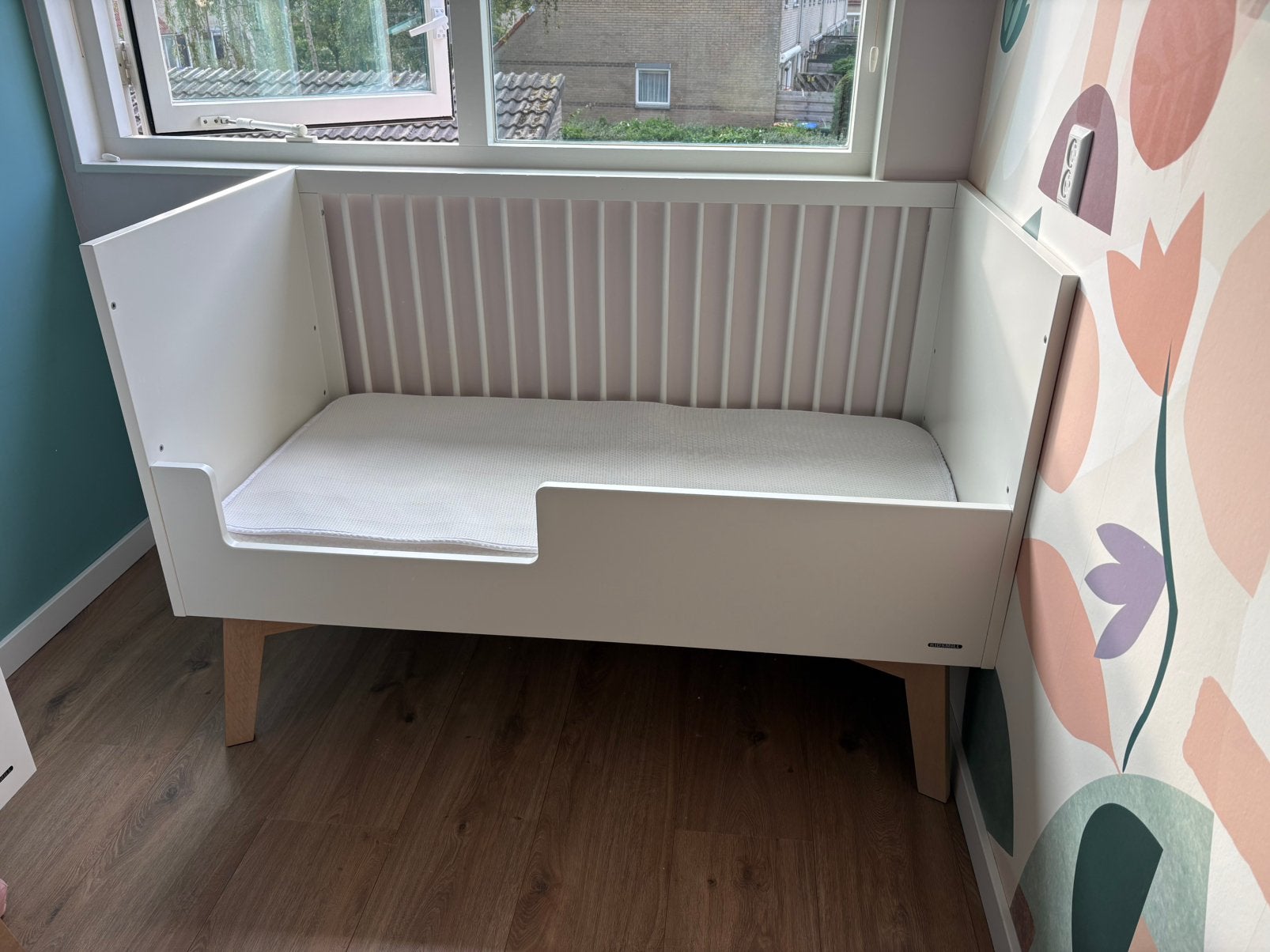 Kidsmill Sixties ledikant en commode, 70 tot 85 cm, 140 tot 160 cm, Zo goed als nieuw, Ophalen