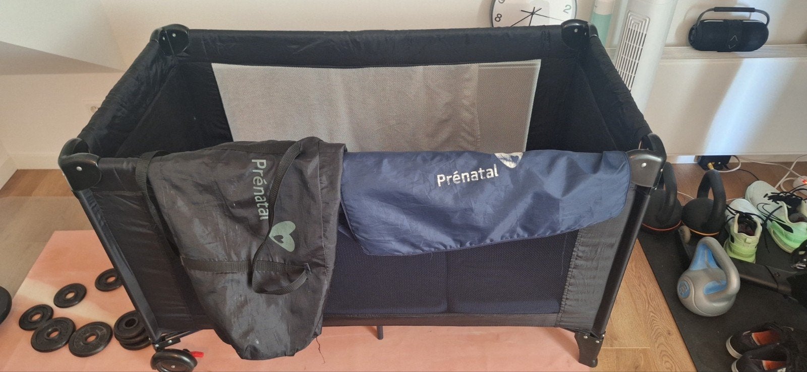 Prénatal Reisbedje - Zwar snd blauwe, Inklapbaar met Wieltje, Kinderen en Baby's, Ophalen, Gebruikt, Rechthoekig, Wieltjes