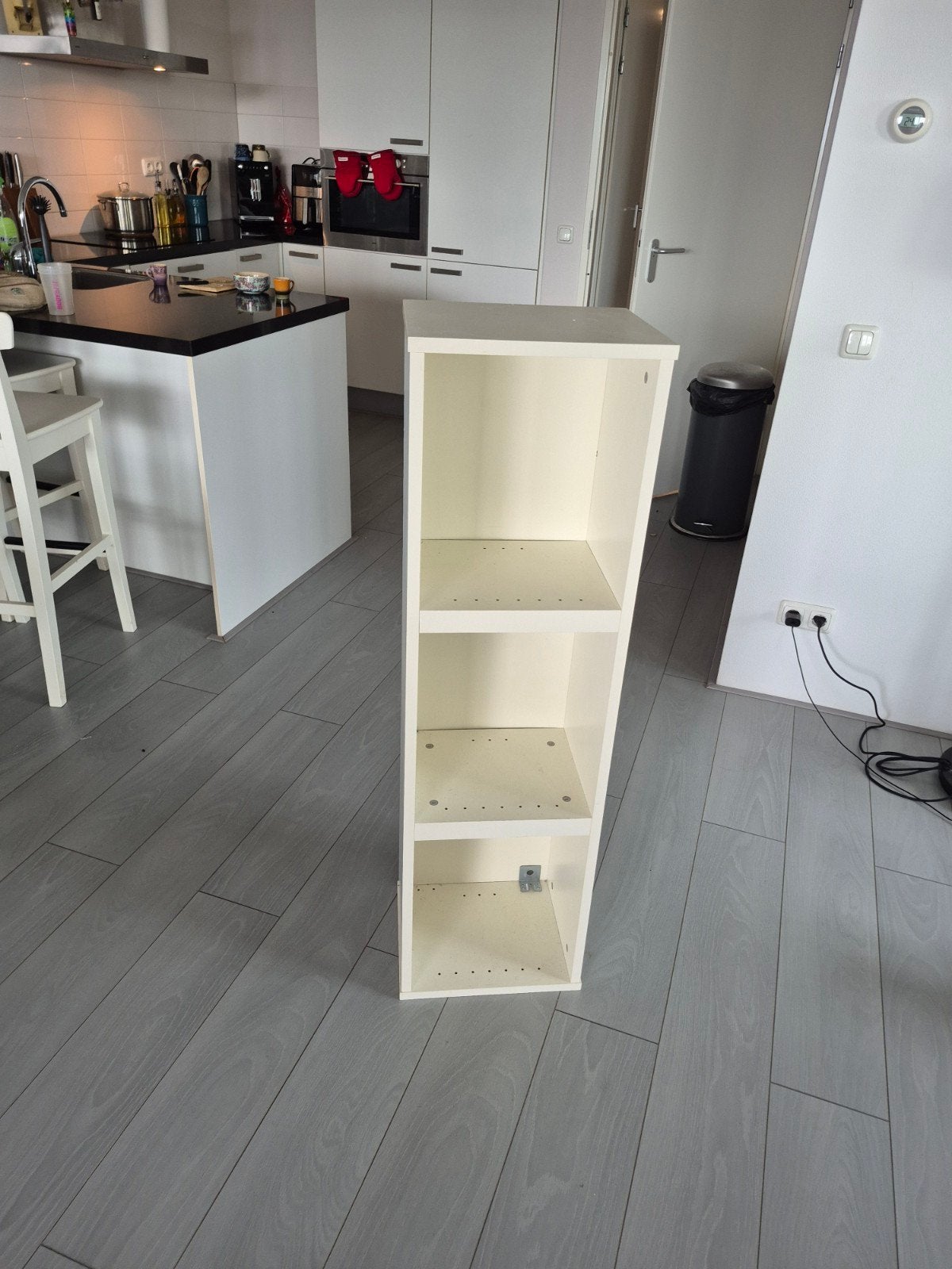 Witte BILLY kast met 3 vakken - IKEA, Huis en Inrichting, Kasten | Boekenkasten, Ophalen, Met plank(en), Gebruikt, 50 tot 100 cm