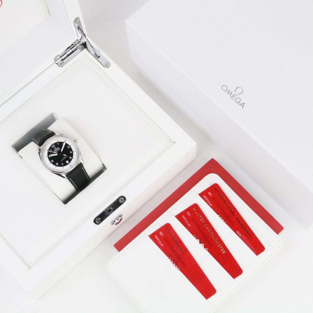 Omega Seamaster Olympic Games 39.5 (Zeer goed/ 2021), Leer, Staal, Polshorloge, Ophalen of Verzenden