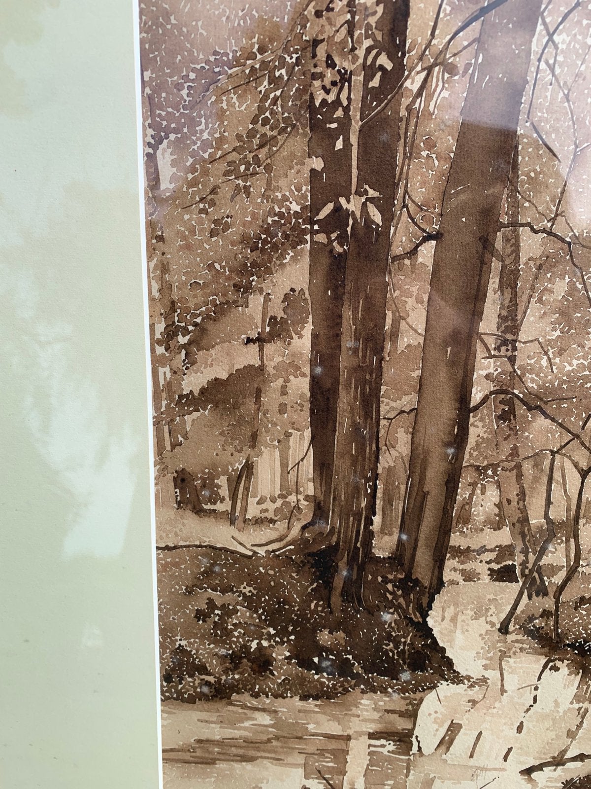 De Tongerense Beek te Epe Hans Beers, Antiek en Kunst, Realistisch, Ophalen of Verzenden, Landschap, Tekening