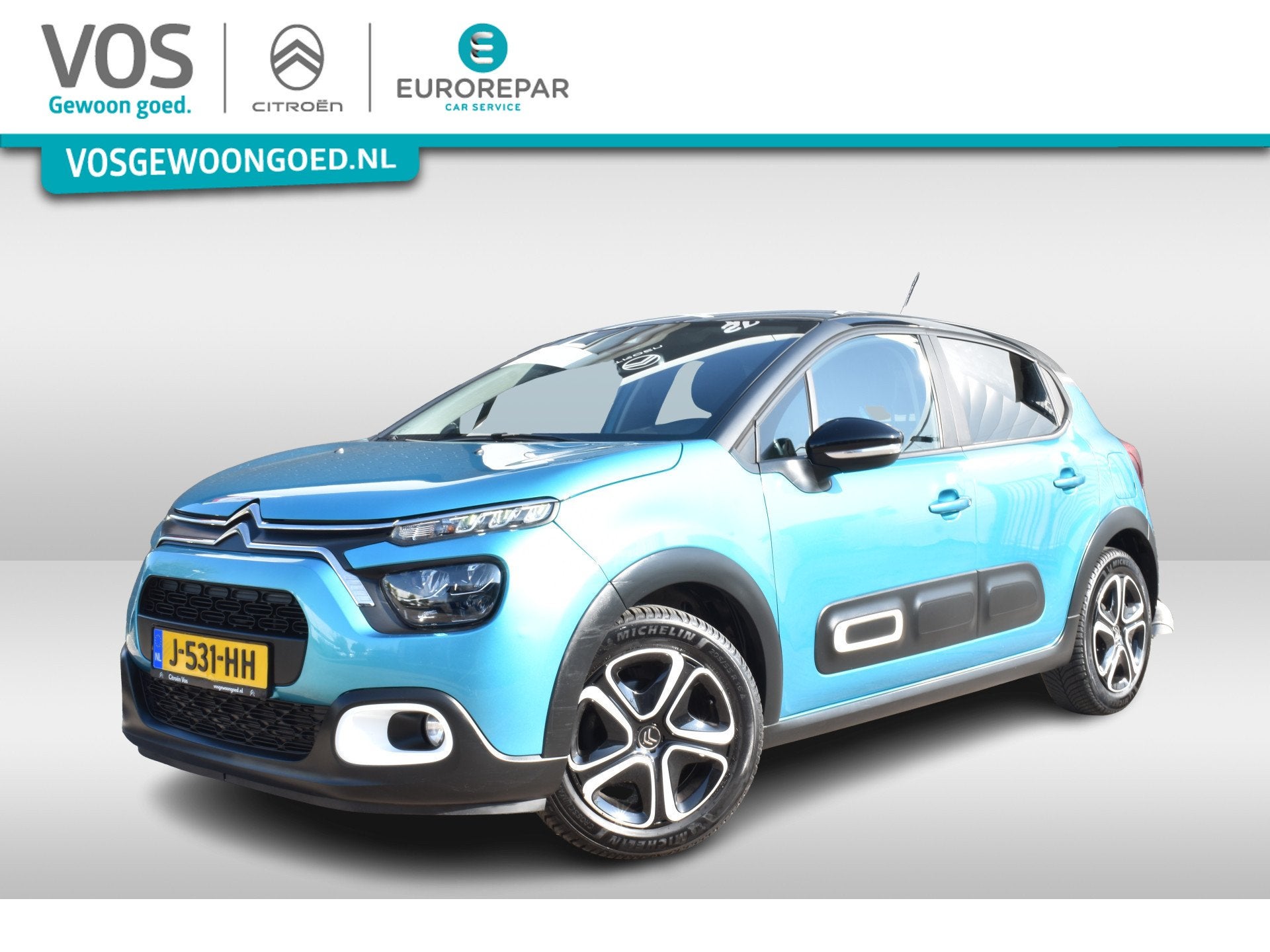 Citroën C3 PureTech 83 Feel Navigatie | Airco | Parkeerhulp, Voorwielaandrijving, 1199 cc, Blauw, 450 kg