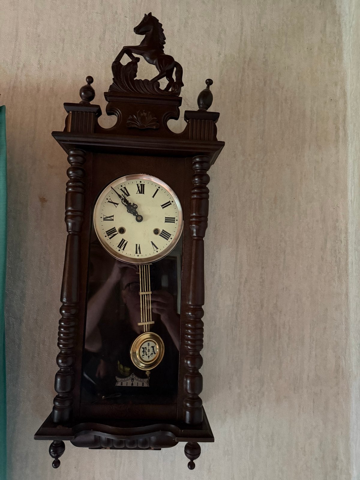 Antieke wandklok en barometer/thermometer set, Ophalen