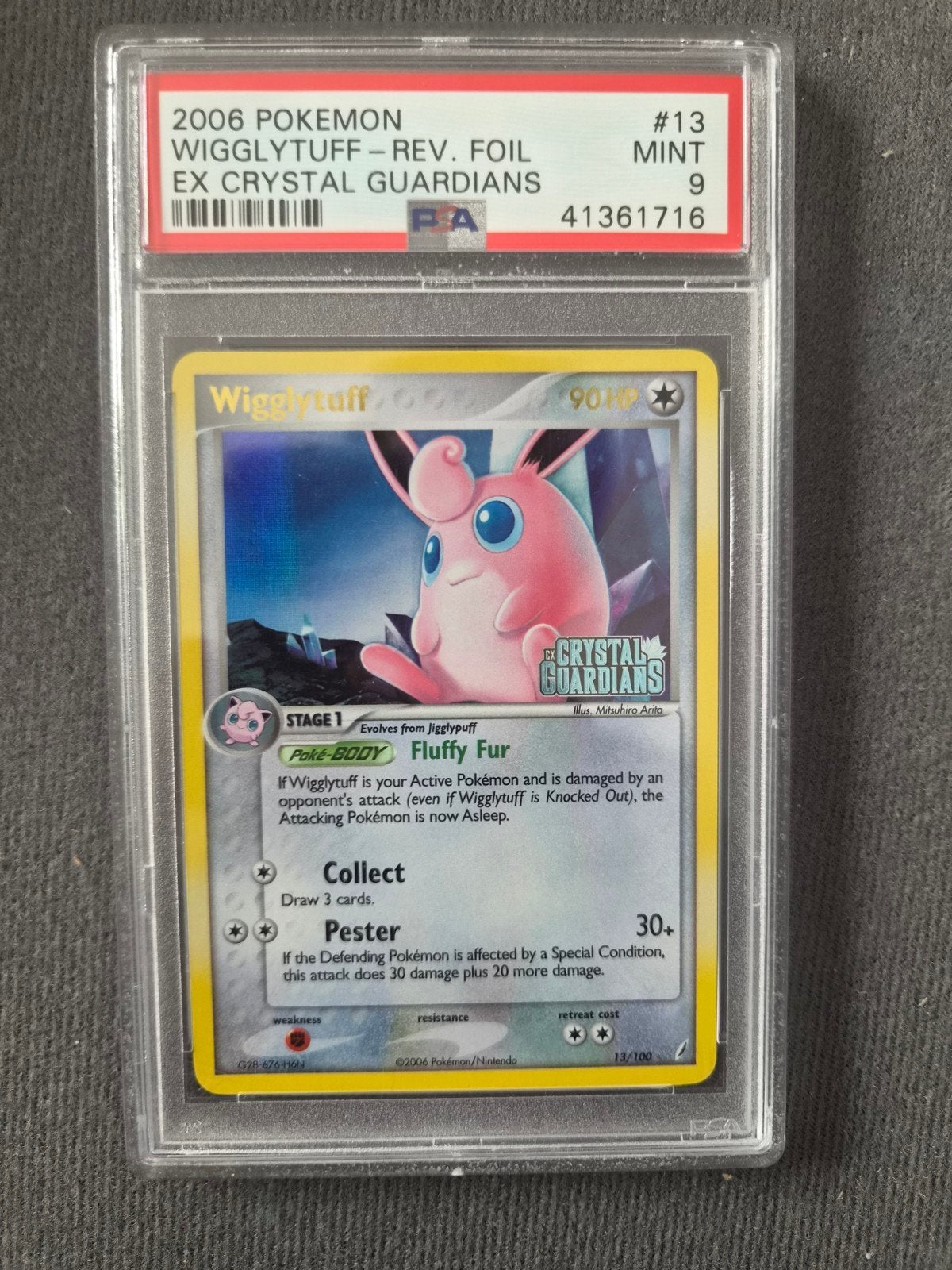 Wigglytuff Rev. Foil EX Crystal Guardians PSA 9 Pokémon, Ophalen of Verzenden