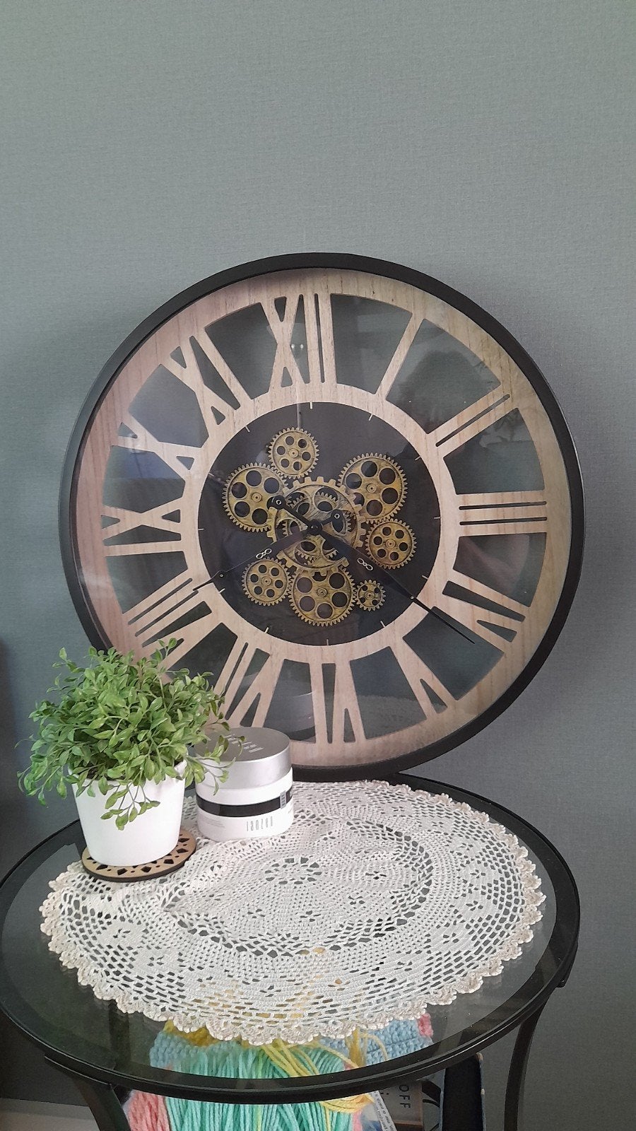 Mooie klok    (diameter 55cm), Ophalen of Verzenden, Zo goed als nieuw, Wandklok