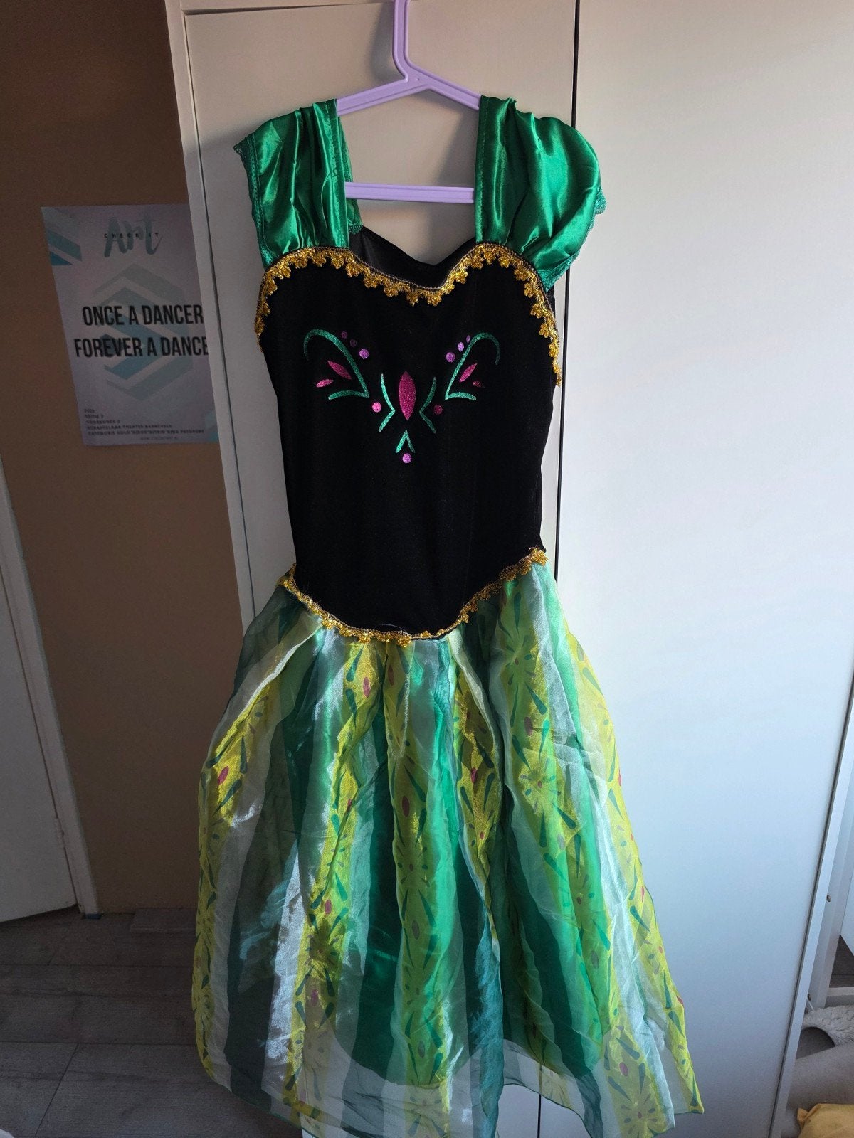 Anna Frozen jurk maat M met pruik, Maat 38/40 (M), Carnaval, Ophalen of Verzenden, Zo goed als nieuw