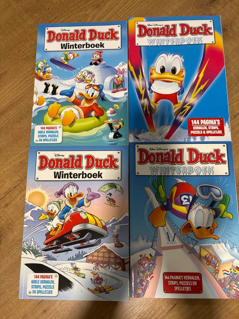Donald Duck Winterboek - 4 winterboeken, Meerdere stripboeken, Ophalen of Verzenden, Zo goed als nieuw