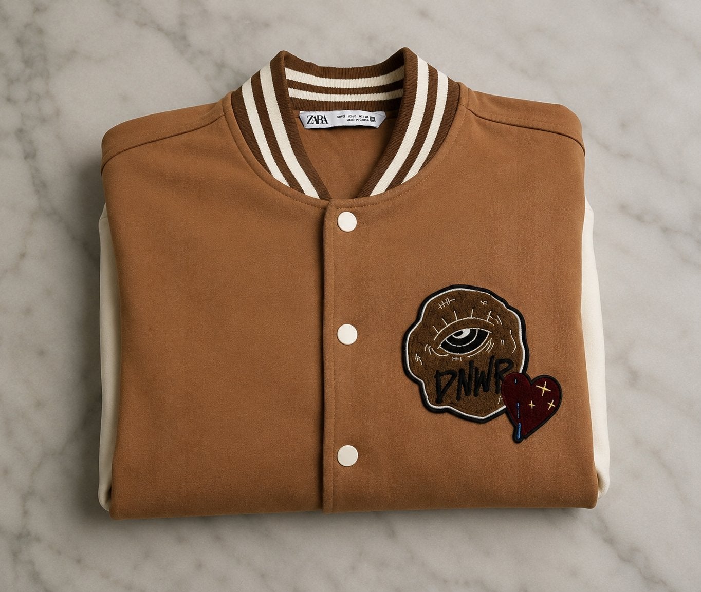 Zara jas bruin beige wit maat s nieuw, Ophalen of Verzenden, Nieuw, Maat 36 (S), Bruin