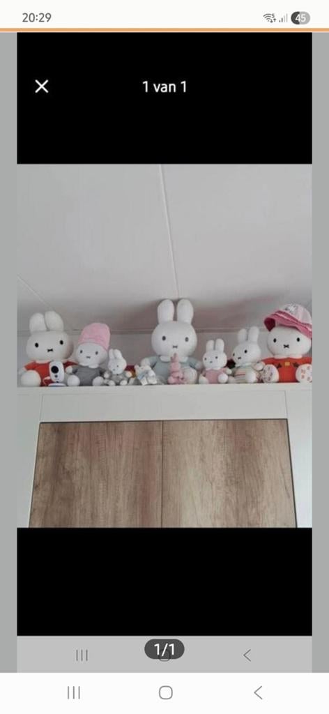 Nijntje knuffels - diverse maten en kleuren, Ophalen, Gebruikt, Overige merken, Konijn