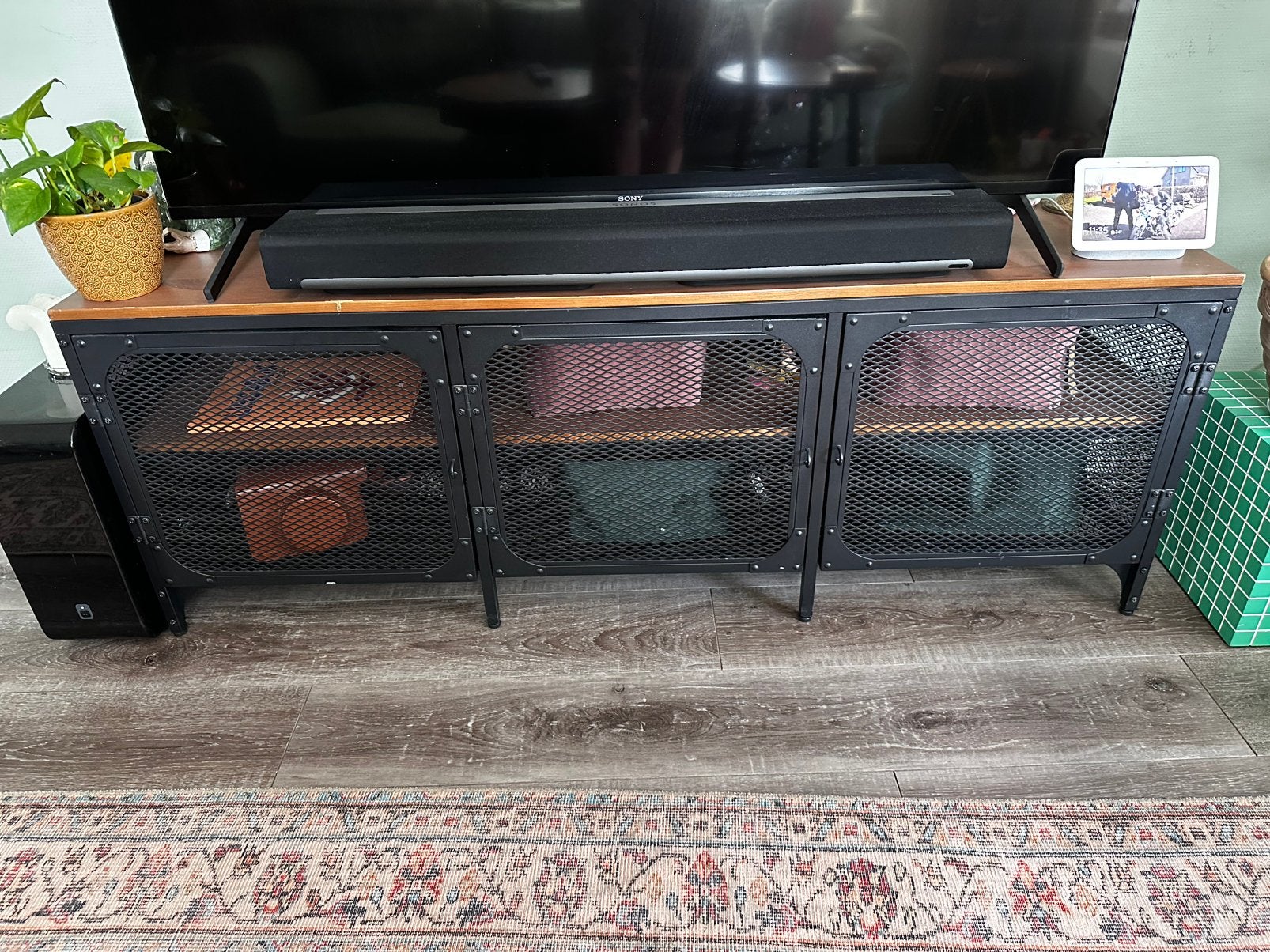 IKEA FJÄLLBO tv-meubel zwart, Ophalen, Zo goed als nieuw, 25 tot 50 cm, Minder dan 100 cm