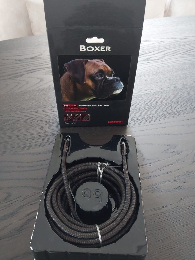 Audioquest Boxer Subwoofer Kabel 5m, Ophalen of Verzenden, Zo goed als nieuw, 2 tot 5 meter, Luidsprekerkabel