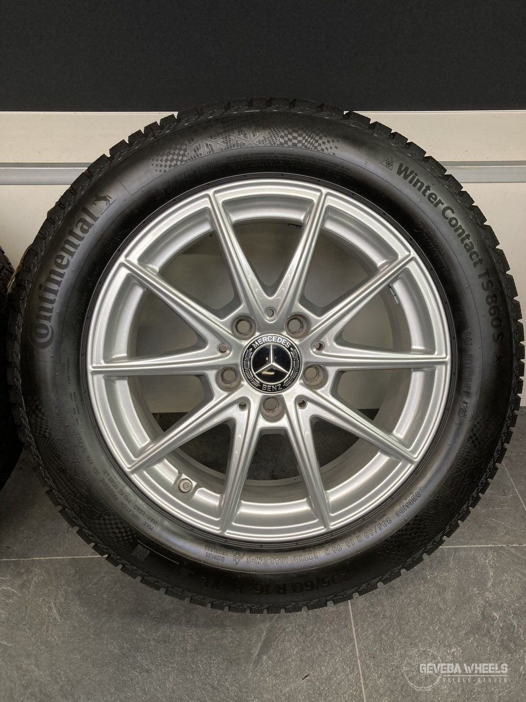 16” originele Mercedes A W177 velgen + winterbanden 5x112, Gebruikt, -, Banden en Velgen, -