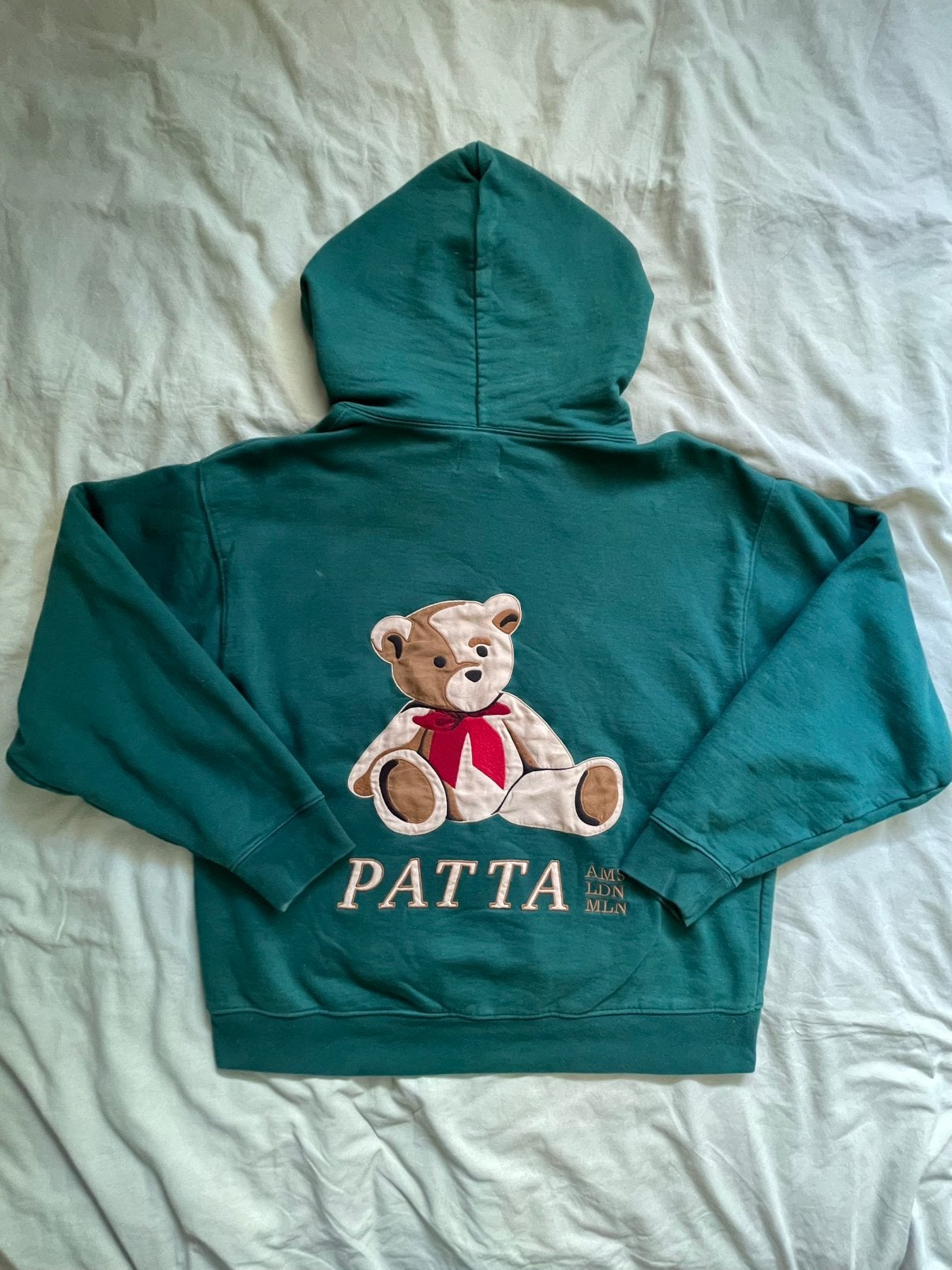 Patta groene teddy bear hoodie, Ophalen of Verzenden, Zo goed als nieuw, Maat 46 (S) of kleiner, Groen
