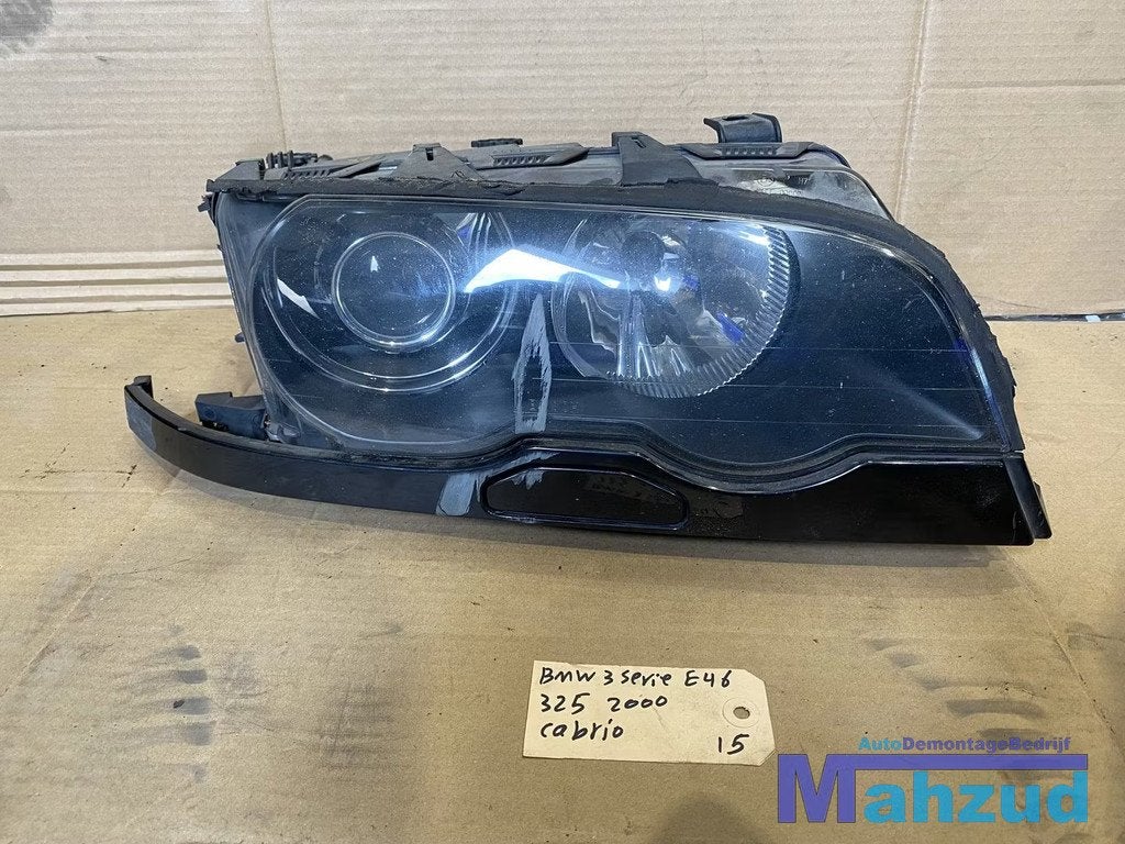 BMW 3 SERIE E46 xenon Koplamp rechts met sproeier rand ZWART, Petuelring 130
80788  Munich, DE, Gebruikt, Info@bmw.de, Ophalen of Verzenden